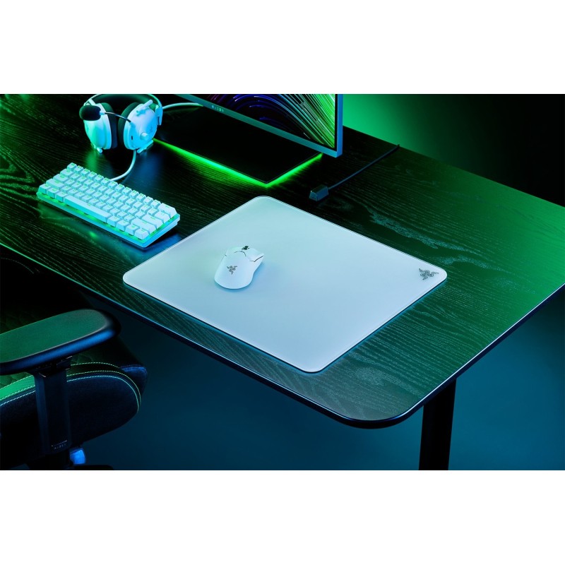 RAZER Atlas Tempered Glass Gaming Mouse Mat Weiß